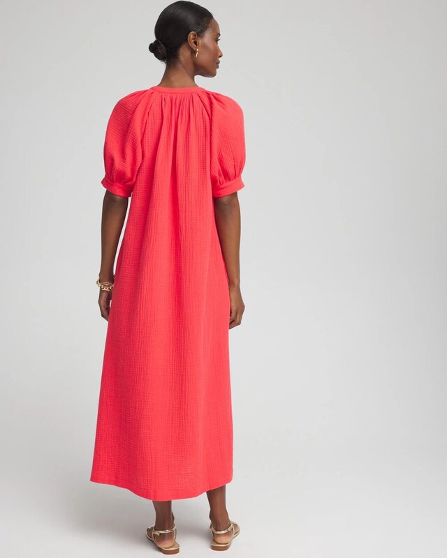 Gauze Shirt Dress - image 3